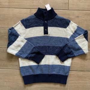 NWT BOYS 3/4 ZIP SWEATER